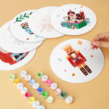 Cargar imagen en el visor de la galería, Mini Serie Pintar por Números - discos de Ø20cm (6 piezas) - Encanto navideño