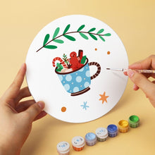 Cargar imagen en el visor de la galería, Mini Serie Pintar por Números - discos de Ø20cm (6 piezas) - Encanto navideño