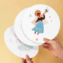 Cargar imagen en el visor de la galería, Mini Serie Pintar por Números - discos de Ø20cm (6 piezas) - Encanto navideño