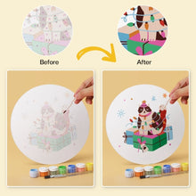 Cargar imagen en el visor de la galería, Mini Serie Pintar por Números - discos de Ø20cm (6 piezas) - Encanto navideño