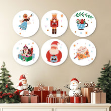Cargar imagen en el visor de la galería, Mini Serie Pintar por Números - discos de Ø20cm (6 piezas) - Encanto navideño
