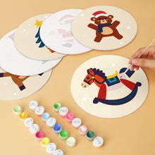 Cargar imagen en el visor de la galería, Mini Serie Pintar por Números - discos de Ø20cm (6 piezas) - Juguete navideño vintage