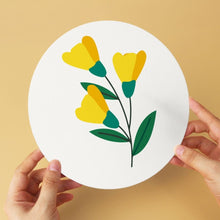 Cargar imagen en el visor de la galería, Mini Serie Pintar por Números - discos de Ø20cm (6 piezas) - Retratos botánicos