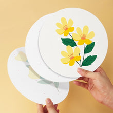Cargar imagen en el visor de la galería, Mini Serie Pintar por Números - discos de Ø20cm (6 piezas) - Retratos botánicos