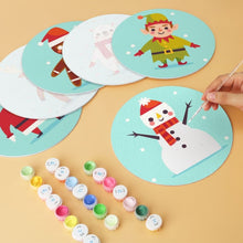 Cargar imagen en el visor de la galería, Mini Serie Pintar por Números - discos de Ø20cm (6 piezas) - Set festivo turquesa 2