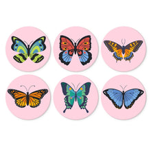 Cargar imagen en el visor de la galería, Mini Serie Pintar por Números - discos de Ø20cm (6 piezas) - Mariposas Figured'Art