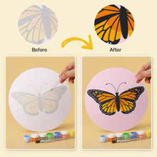 Cargar imagen en el visor de la galería, Mini Serie Pintar por Números - discos de Ø20cm (6 piezas) - Mariposas