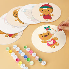 Cargar imagen en el visor de la galería, Mini Serie Pintar por Números - discos de Ø20cm (6 piezas) - Amigos de jengibre 2