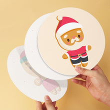Cargar imagen en el visor de la galería, Mini Serie Pintar por Números - discos de Ø20cm (6 piezas) - Amigos de jengibre 2