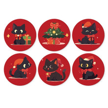 Cargar imagen en el visor de la galería, Mini Serie Pintar por Números - discos de Ø20cm (6 piezas) - Muérdago y patitas Figured'Art