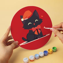 Cargar imagen en el visor de la galería, Mini Serie Pintar por Números - discos de Ø20cm (6 piezas) - Muérdago y patitas