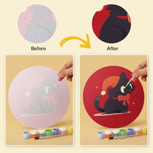 Cargar imagen en el visor de la galería, Mini Serie Pintar por Números - discos de Ø20cm (6 piezas) - Muérdago y patitas