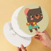Cargar imagen en el visor de la galería, Mini Serie Pintar por Números - discos de Ø20cm (6 piezas) - Invierno en el bosque