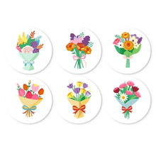 Cargar imagen en el visor de la galería, Mini Serie Pintar por Números - discos de Ø20cm (6 piezas) - Susurros florales Figured'Art