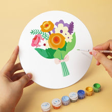 Cargar imagen en el visor de la galería, Mini Serie Pintar por Números - discos de Ø20cm (6 piezas) - Susurros florales