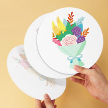 Cargar imagen en el visor de la galería, Mini Serie Pintar por Números - discos de Ø20cm (6 piezas) - Susurros florales