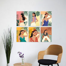 Cargar imagen en el visor de la galería, Mini Serie Pintar por Números 15x20cm (6 piezas) - Musa tropical