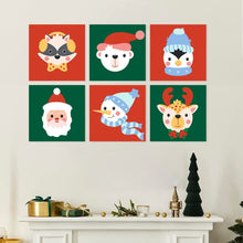 Cargar imagen en el visor de la galería, Mini Serie Pintar por Números 20x20cm (6 piezas) - Retratos navideños