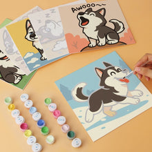 Cargar imagen en el visor de la galería, Mini Serie Pintar por Números 20x20cm (6 piezas) - Espíritu Husky