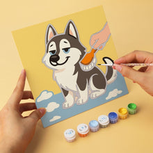 Cargar imagen en el visor de la galería, Mini Serie Pintar por Números 20x20cm (6 piezas) - Espíritu Husky