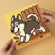 Cargar imagen en el visor de la galería, Mini Serie Pintar por Números 20x20cm (6 piezas) - Espíritu Husky