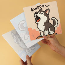 Cargar imagen en el visor de la galería, Mini Serie Pintar por Números 20x20cm (6 piezas) - Espíritu Husky