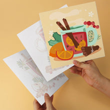 Cargar imagen en el visor de la galería, Mini Serie Pintar por Números 20x20cm (6 piezas) - Bebidas de invierno especiadas