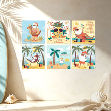 Cargar imagen en el visor de la galería, Mini Serie Pintar por Números 20x20cm (6 piezas) - Navidad tropical