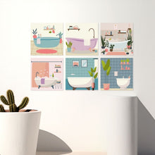 Cargar imagen en el visor de la galería, Mini Serie Pintar por Números 20x20cm (6 piezas) - Baño y estilo