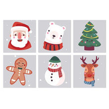 Cargar imagen en el visor de la galería, Mini Serie Pintar por Números 20x20cm (6 piezas) - Set navideño clásico Figured'Art