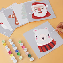 Cargar imagen en el visor de la galería, Mini Serie Pintar por Números 20x20cm (6 piezas) - Set navideño clásico
