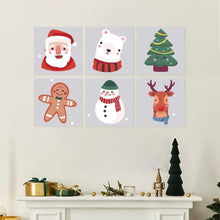 Cargar imagen en el visor de la galería, Mini Serie Pintar por Números 20x20cm (6 piezas) - Set navideño clásico