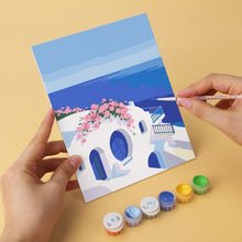 Cargar imagen en el visor de la galería, Mini Serie Pintar por Números 15x20cm (6 piezas) - Postal griega
