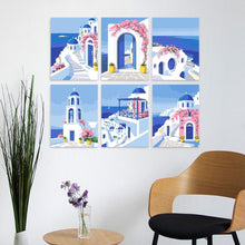 Cargar imagen en el visor de la galería, Mini Serie Pintar por Números 15x20cm (6 piezas) - Postal griega