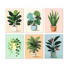 Cargar imagen en el visor de la galería, Mini Serie Pintar por Números 15x20cm (6 piezas) - Enraizado en el verde Figured'Art