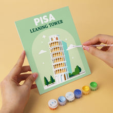 Cargar imagen en el visor de la galería, Mini Serie Pintar por Números 15x20cm (6 piezas) - Monumentos del mundo