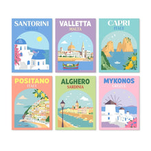 Cargar imagen en el visor de la galería, Mini Serie Pintar por Números 15x20cm (6 piezas) - Escapadas mediterráneas Figured'Art