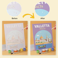 Cargar imagen en el visor de la galería, Mini Serie Pintar por Números 15x20cm (6 piezas) - Escapadas mediterráneas