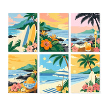Cargar imagen en el visor de la galería, Mini Serie Pintar por Números 15x20cm (6 piezas) - Verano sin fin Figured'Art