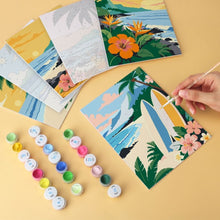Cargar imagen en el visor de la galería, Mini Serie Pintar por Números 15x20cm (6 piezas) - Verano sin fin