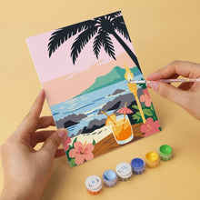 Cargar imagen en el visor de la galería, Mini Serie Pintar por Números 15x20cm (6 piezas) - Verano sin fin