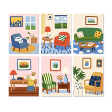 Cargar imagen en el visor de la galería, Mini Serie Pintar por Números 15x20cm (6 piezas) - Rincones del hogar Figured'Art