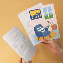 Cargar imagen en el visor de la galería, Mini Serie Pintar por Números 15x20cm (6 piezas) - Rincones del hogar