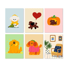 Cargar imagen en el visor de la galería, Mini Serie Pintar por Números 15x20cm (6 piezas) - Amigos peludos Figured'Art