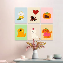 Cargar imagen en el visor de la galería, Mini Serie Pintar por Números 15x20cm (6 piezas) - Amigos peludos