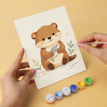 Cargar imagen en el visor de la galería, Mini Serie Pintar por Números 15x20cm (6 piezas) - Cachorros juguetones