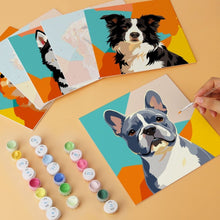 Cargar imagen en el visor de la galería, Mini Serie Pintar por Números 20x20cm (6 piezas) - Retratos pop de perros