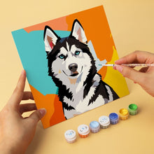 Cargar imagen en el visor de la galería, Mini Serie Pintar por Números 20x20cm (6 piezas) - Retratos pop de perros