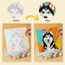 Cargar imagen en el visor de la galería, Mini Serie Pintar por Números 20x20cm (6 piezas) - Retratos pop de perros