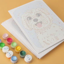 Cargar imagen en el visor de la galería, Mini Serie Pintar por Números 15x20cm (6 piezas) - Retratos de perros